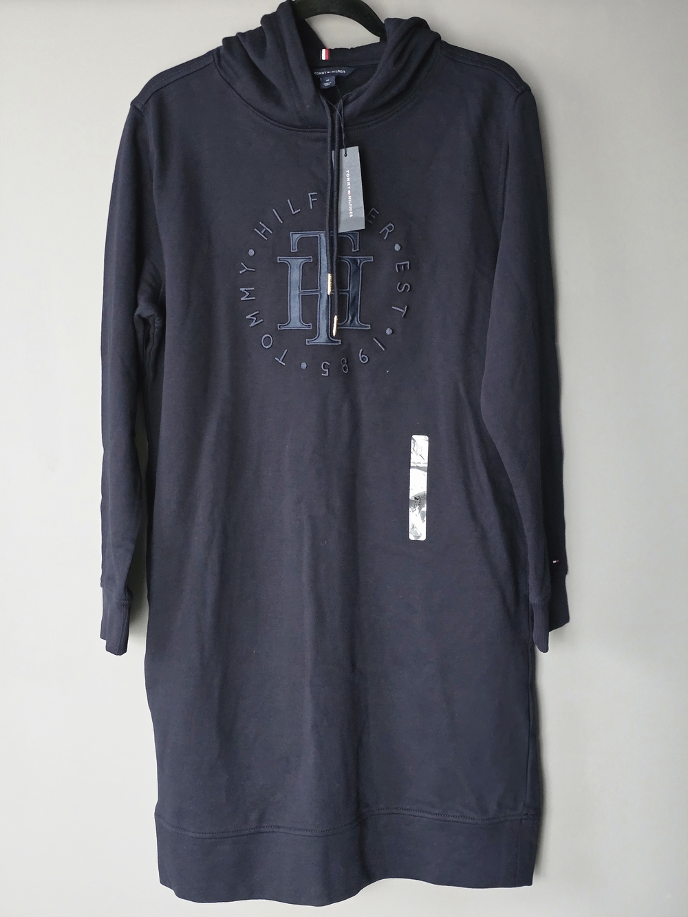 NWT Tommy Hilfiger Navy Hooded Sweatshirt Dress
